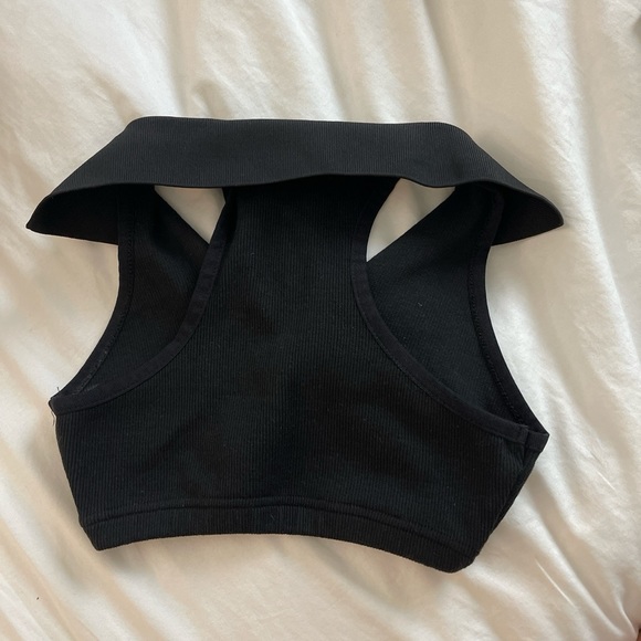 Adika Ribbed Collared Cropped Racerback - Picture 2 of 3